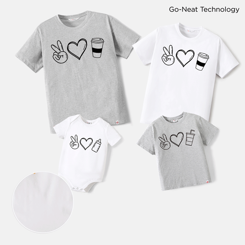 

Go-Neat Water Repellent and Stain Resistant Family Matching Graphic Short-sleeve Tee