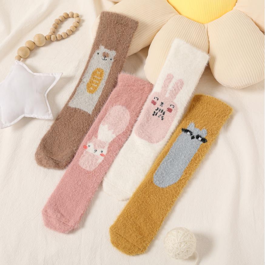 

Baby / Toddler Cartoon Pattern Plush Long Stockings
