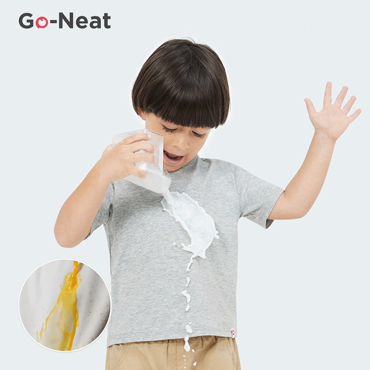 

[2-14Y]Go-Neat Water Repellent and Stain Resistant Sibling Matching Solid Tee