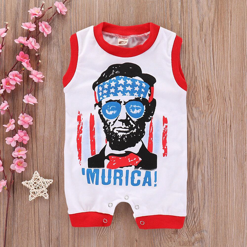 

Baby Cartoon Print Sleeveless Bodysuit