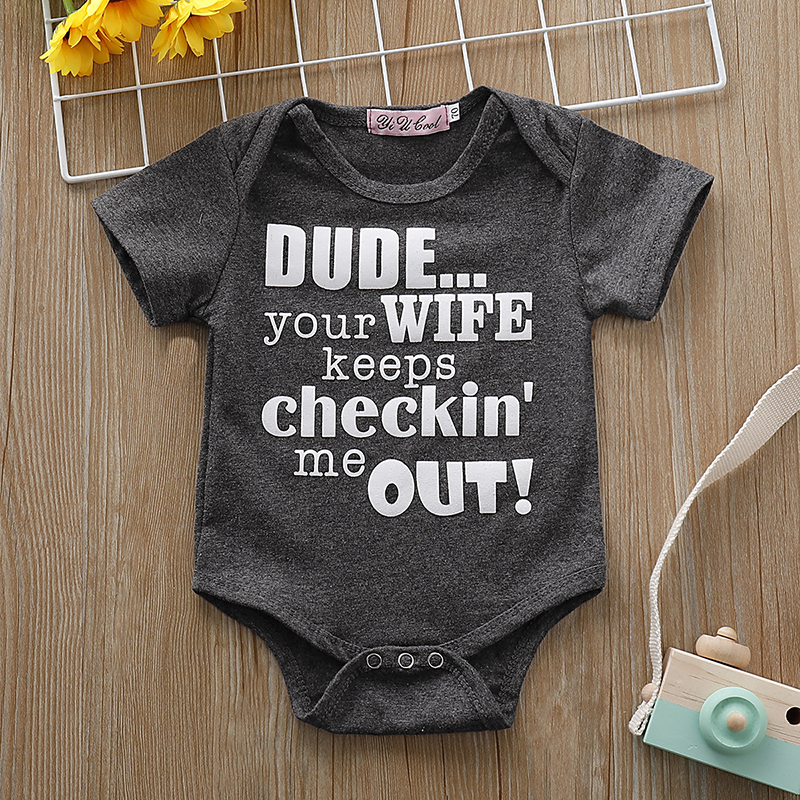 

Baby Letter Print Long-sleeve Romper