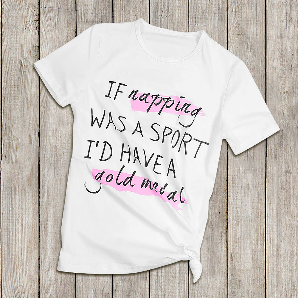 

Stylish Letter Printed Cotton T-shirt in White for Women