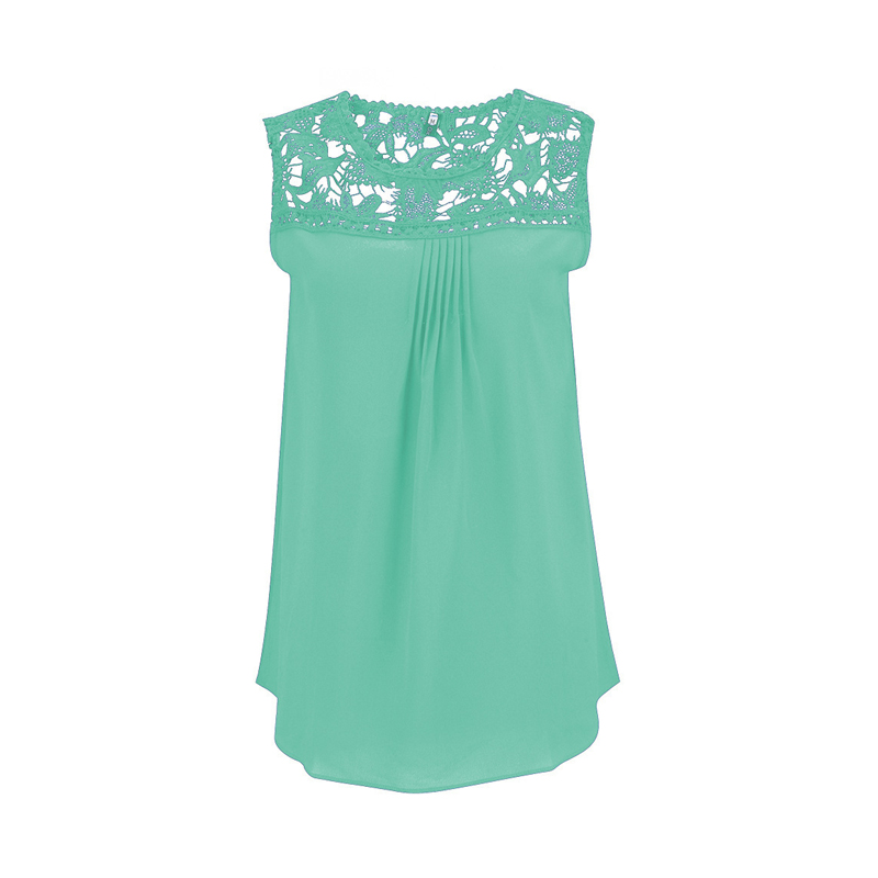 

Casual Solid Lace Design Tank Top for Women