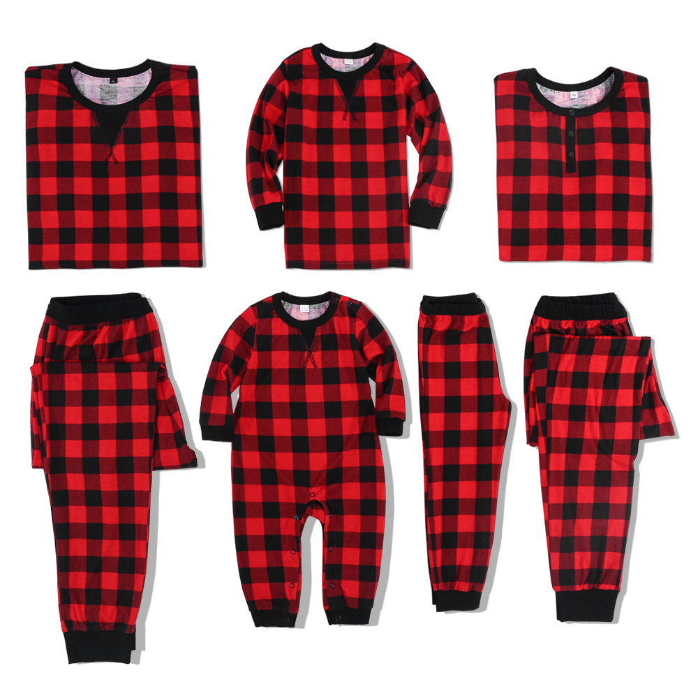 

Classic Plaid Pattern Family Christmas Pajamas