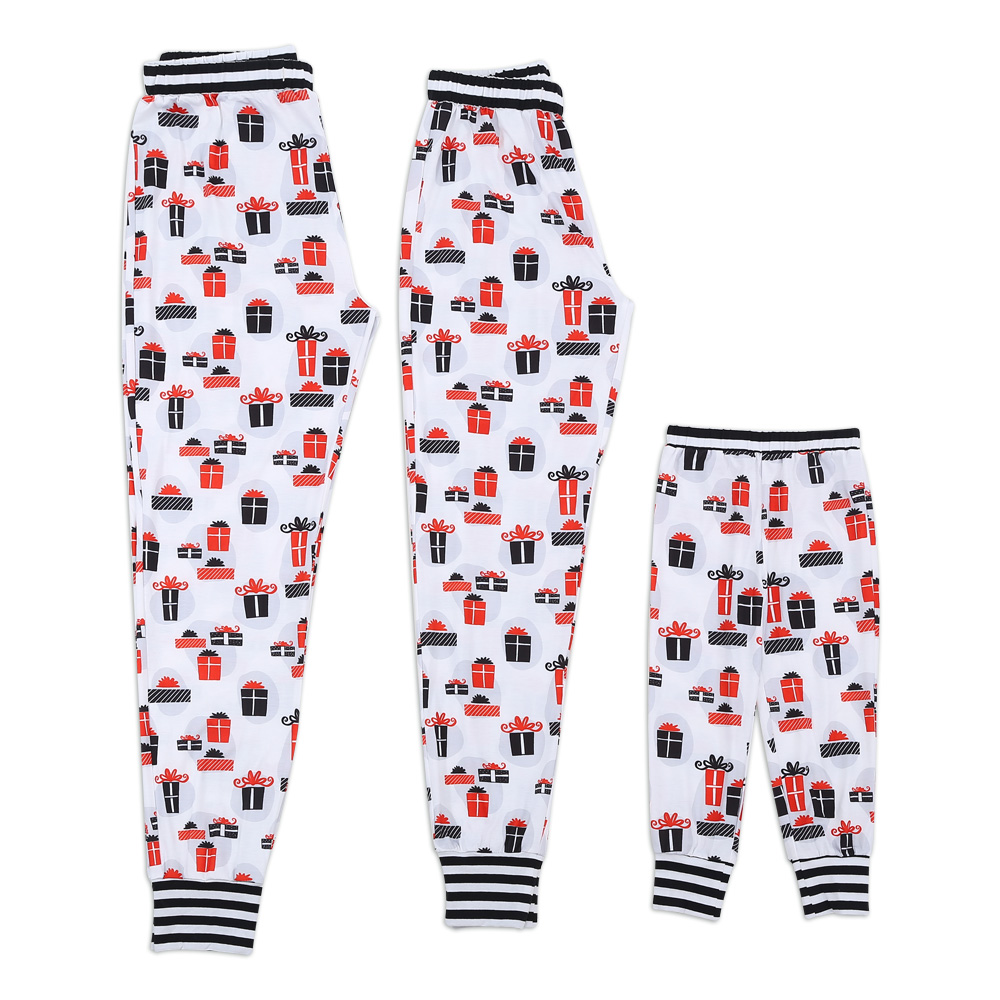 

Red and White Funny Printed Family Pajamas Pants
