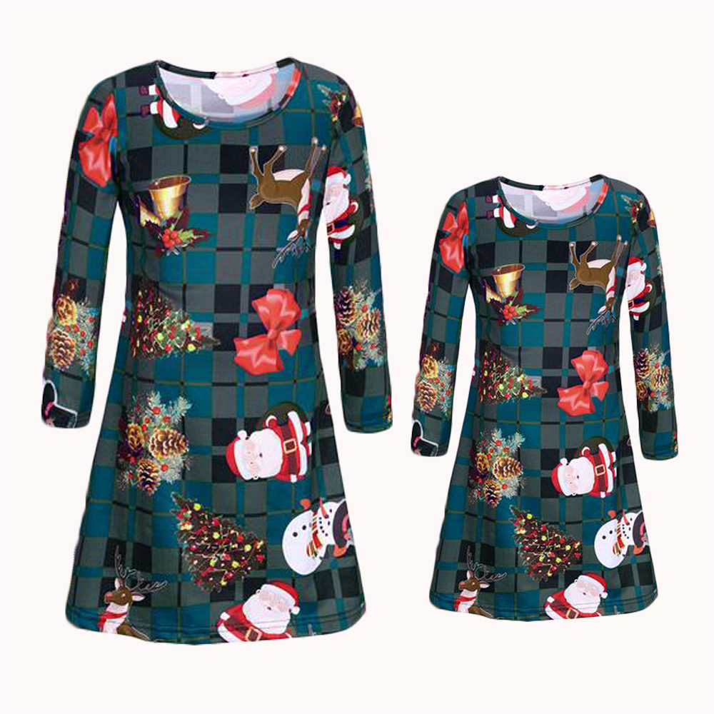 

Special Chirstmas Long-sleeve Matching Dress