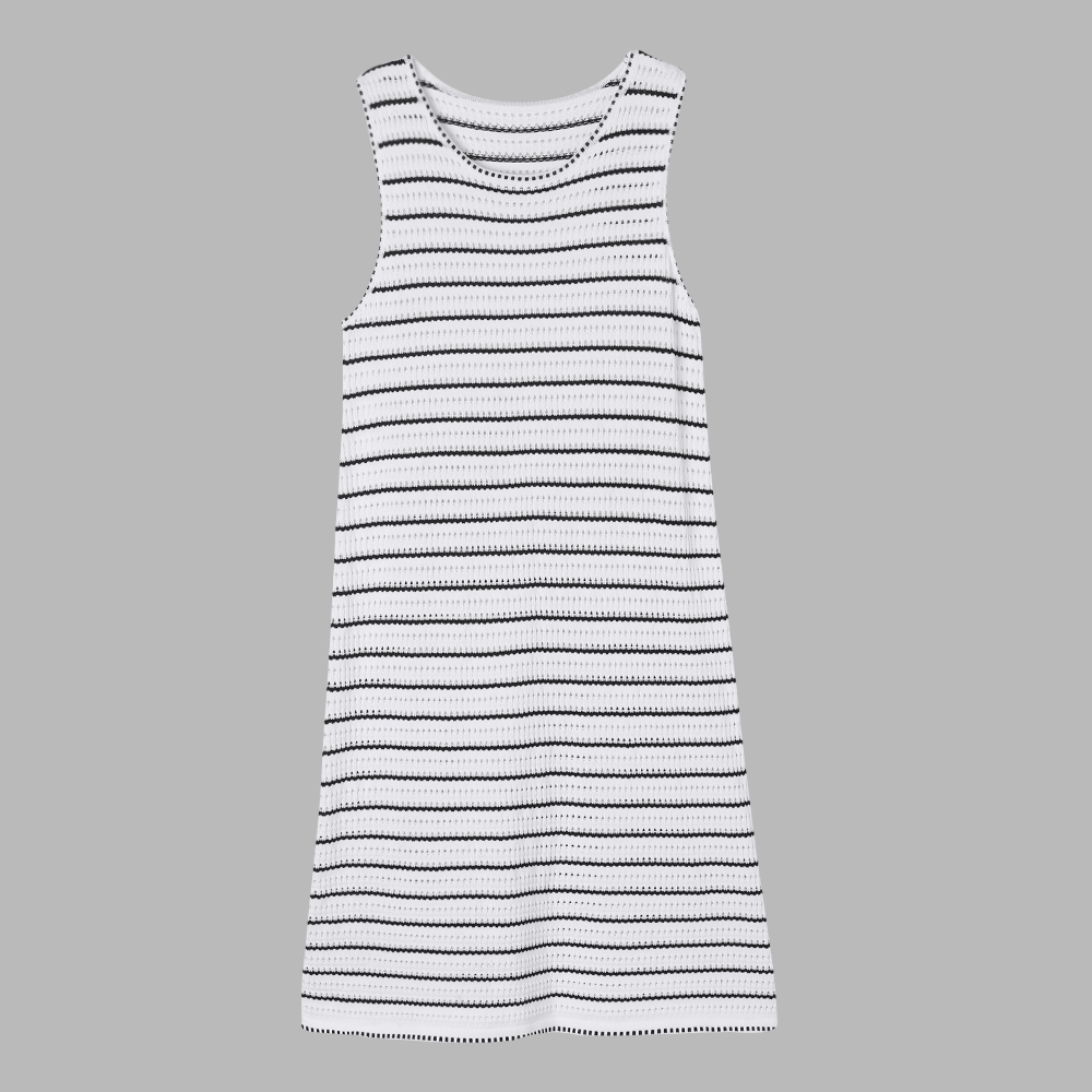 

Black and White Stripe Maternity Dress
