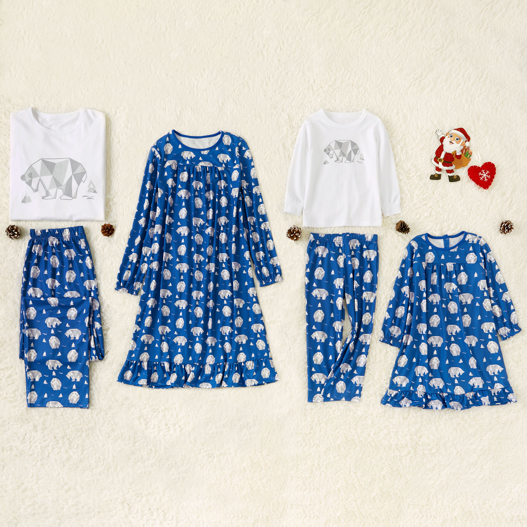 

Bear Printed Sets and Dress Family Matching