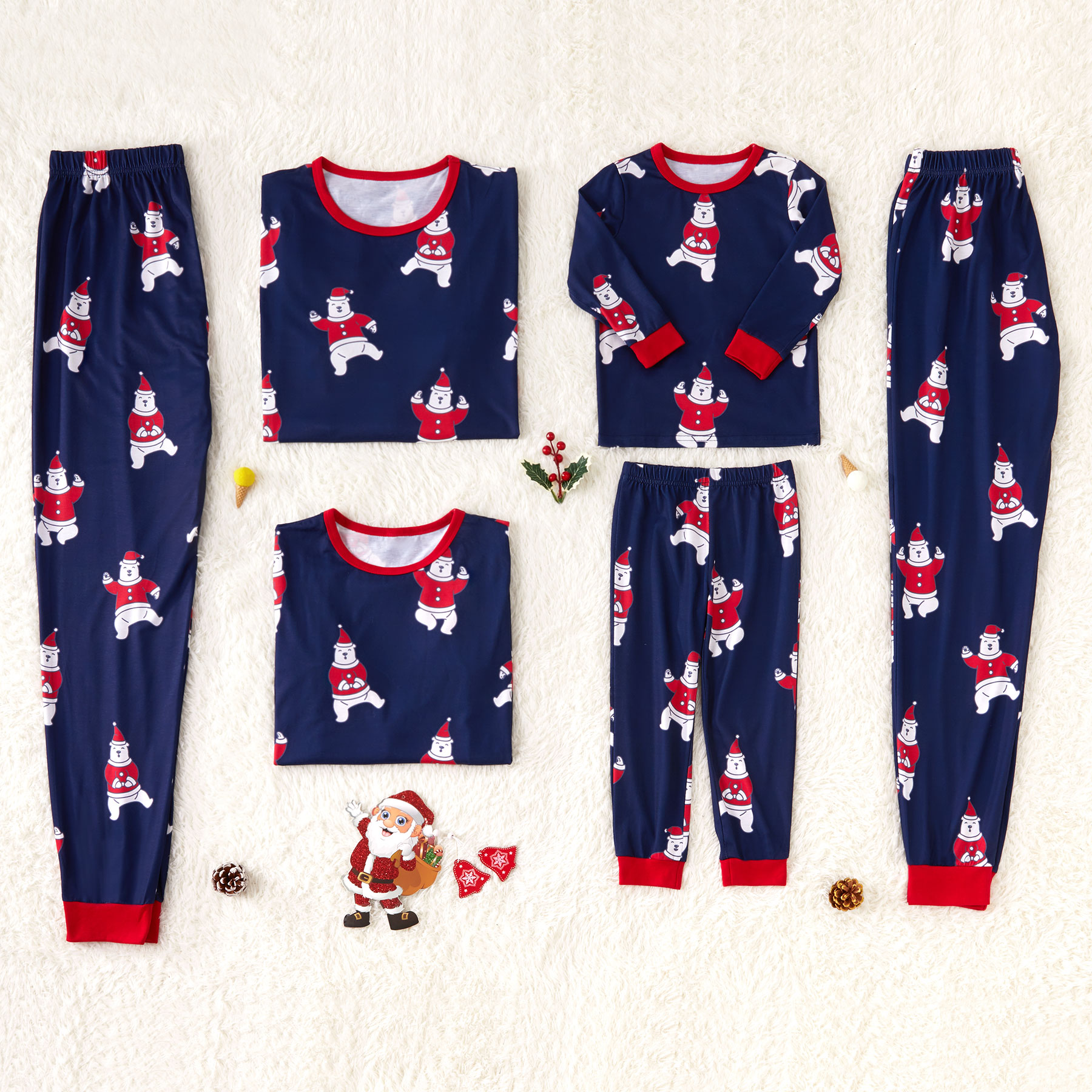 

Lovely Bear Full Printed Family Pajamas for Christmas