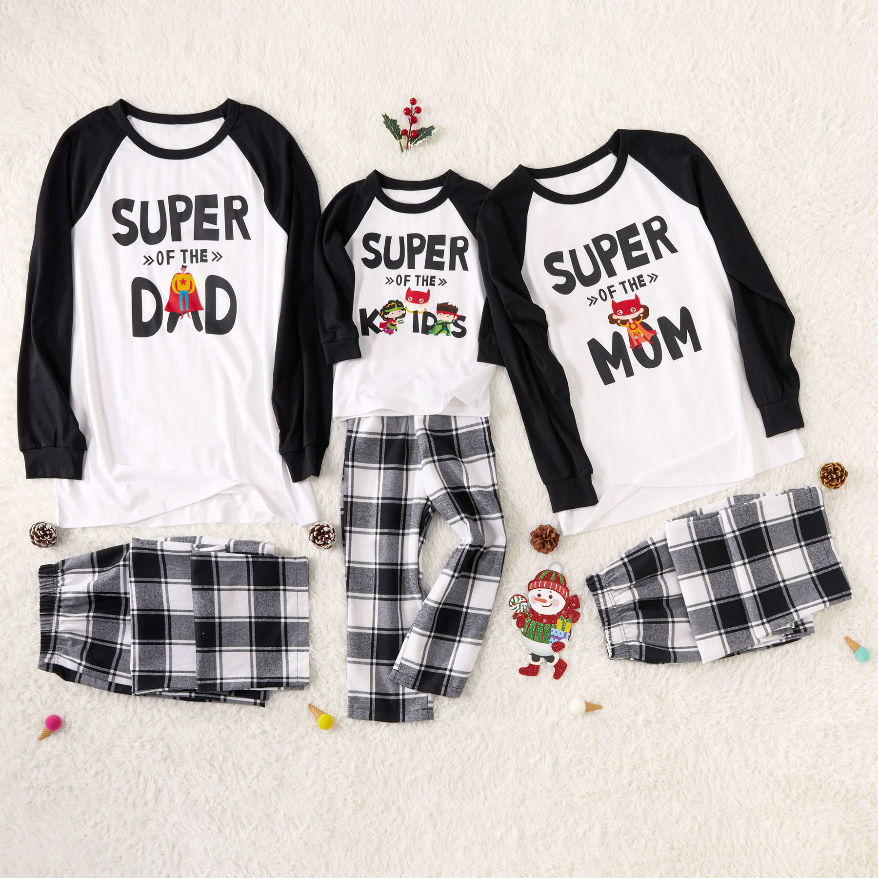 

Comfortable Matchign Pajamas for Super Family