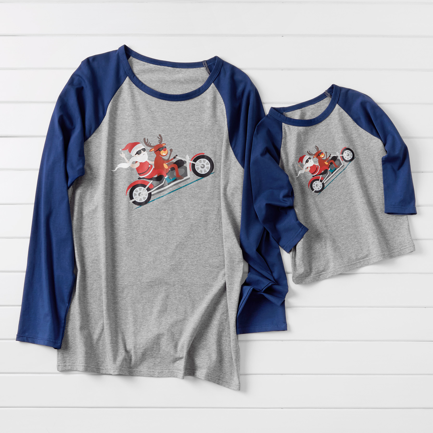 

Daddy and Me Cool Christmas on Moto Matching T-shirts
