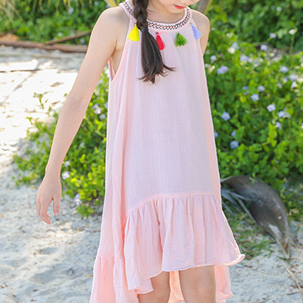 

Stylish Tassel Decor Sleeveless Dress