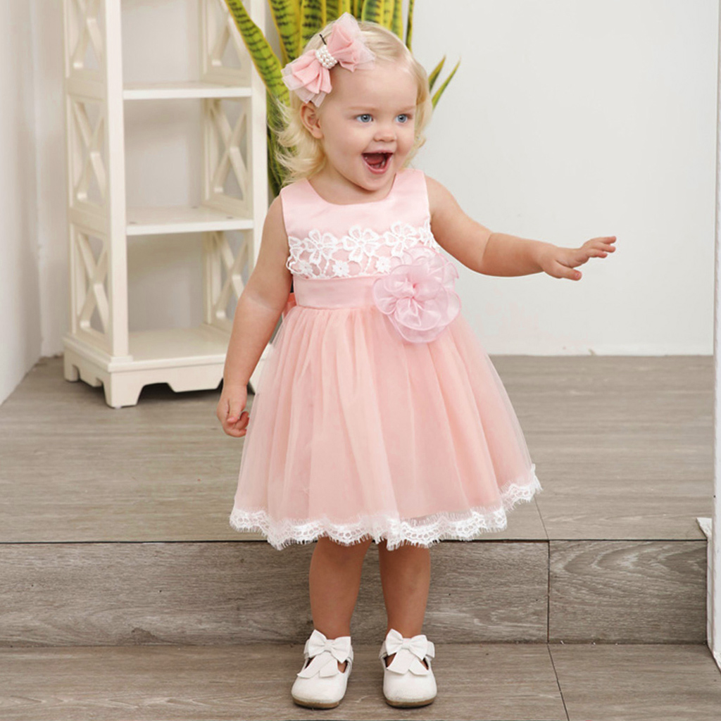 

Baby Girls 3D Floral Printed Lace Dress