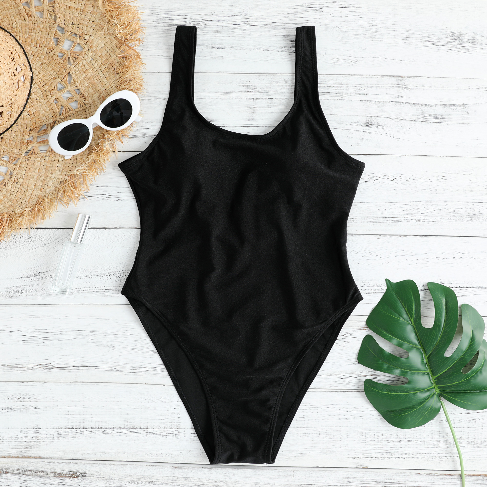 

Backless Padded One-piece Swimwear