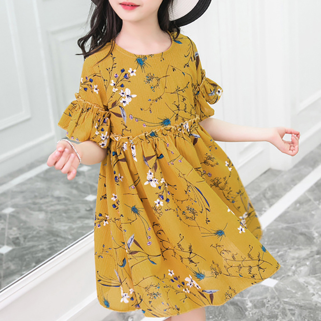

Floral Short-sleeve Dress for Kid