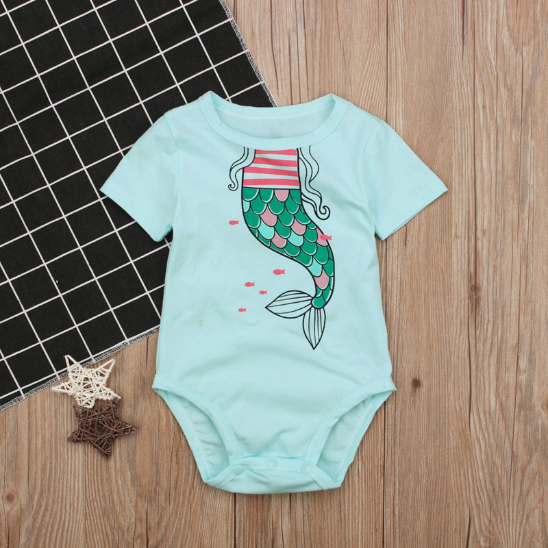 

Toddler Baby's Short-sleeve Mermaid Bodysuit