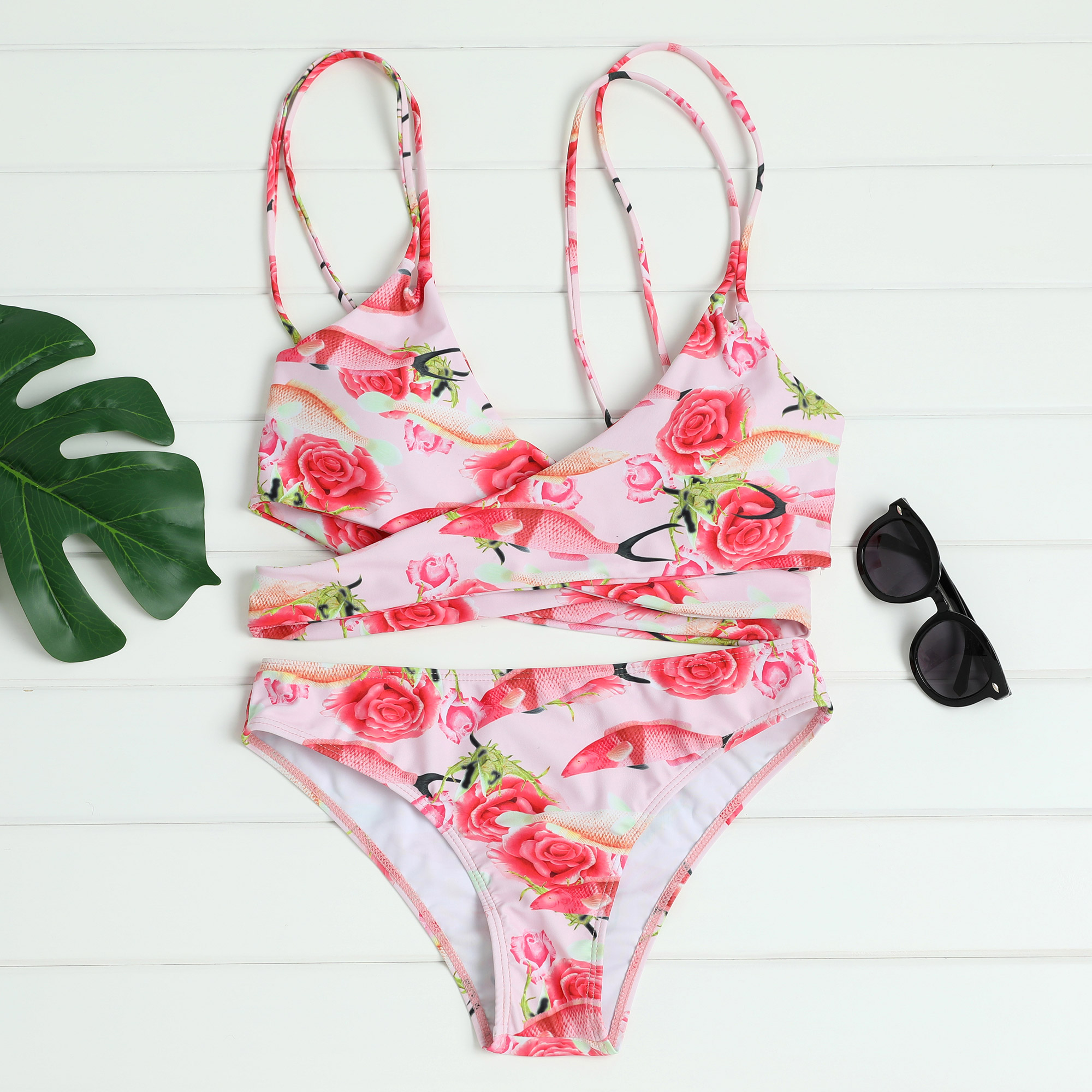 

Sexy Flowers Print Bikini Swimwear Set