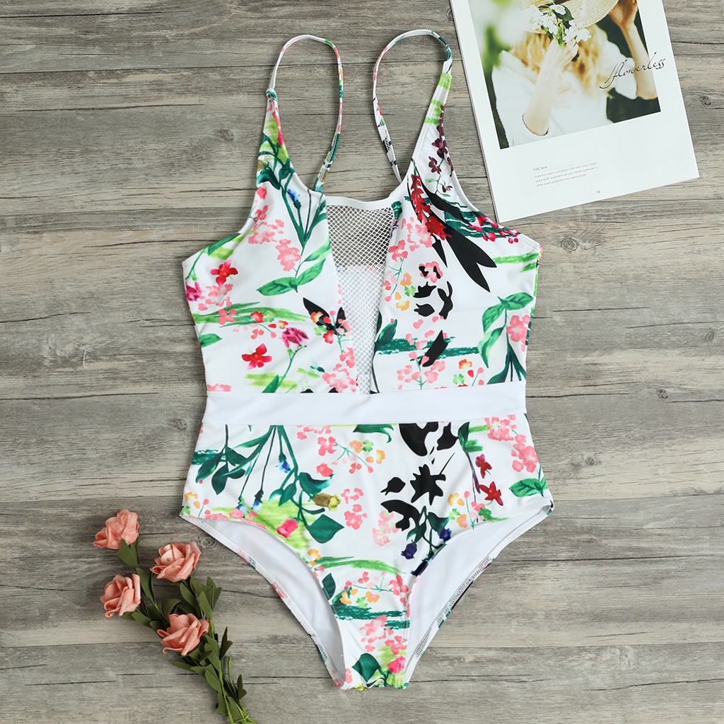 

Floral Tulle Onepiece Swimsuit