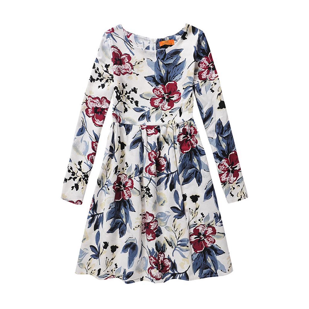 

Stylish Bird Pattern Long-sleeve Dress