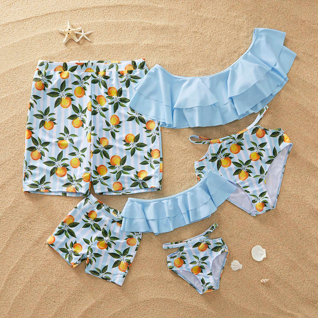 

Orange Print Family Swimsuits