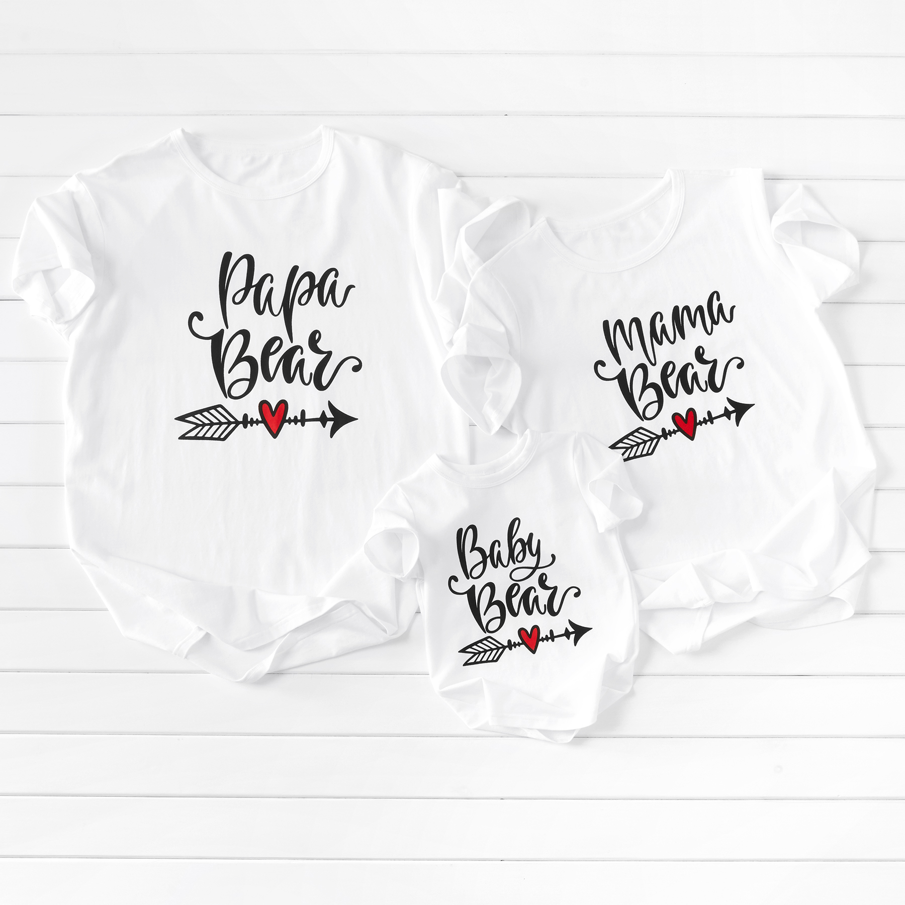 

Bear Letter Printed Family matching T-shirt