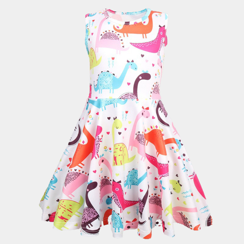 

Lovely Dinosaur Print Sleeveless Dress