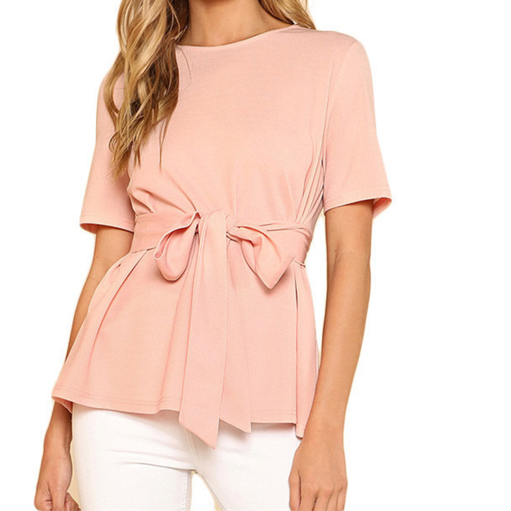 

Waist Tie Short Sleeves Tee