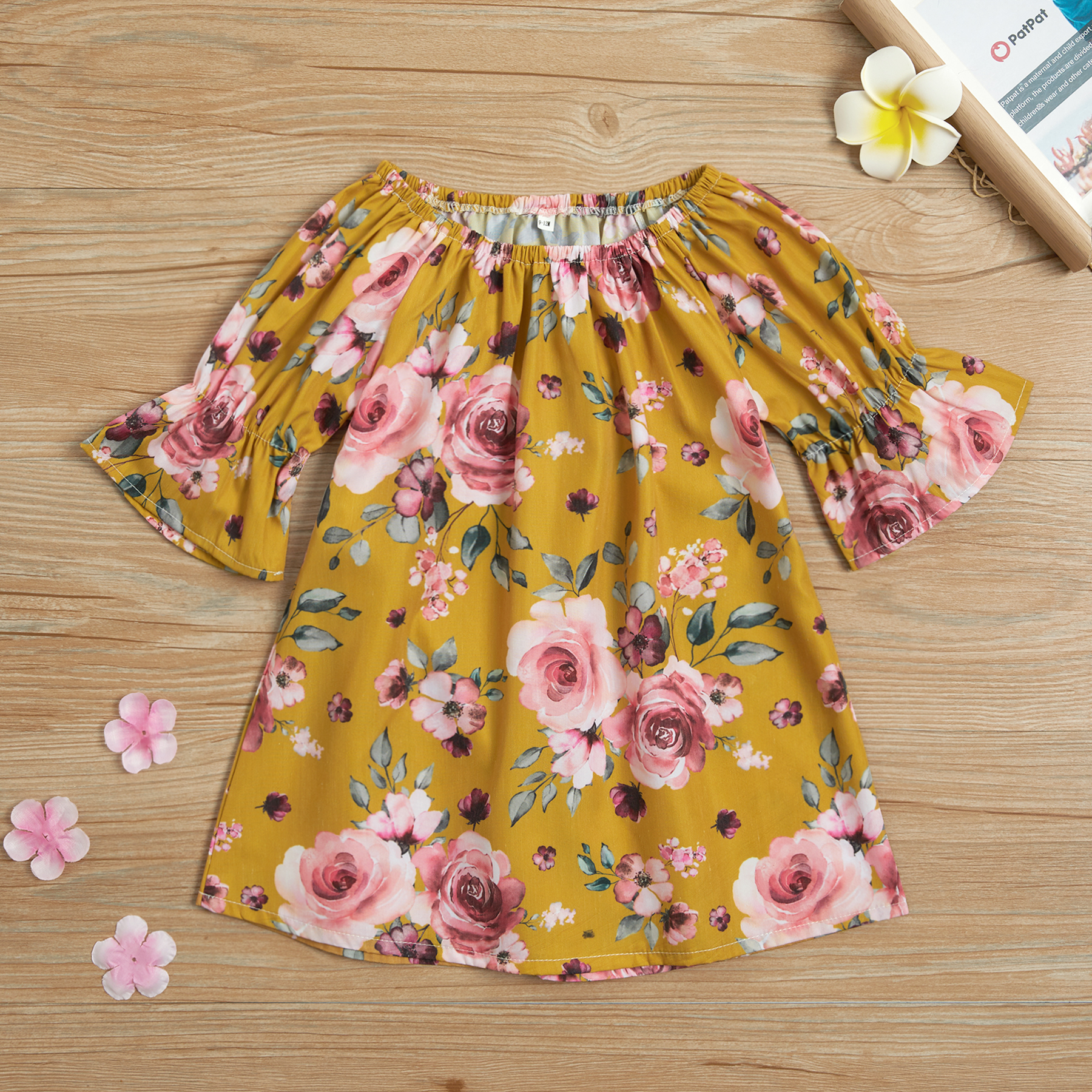

Floral Print Flare-sleeve Dress for Baby / Toddler Girl