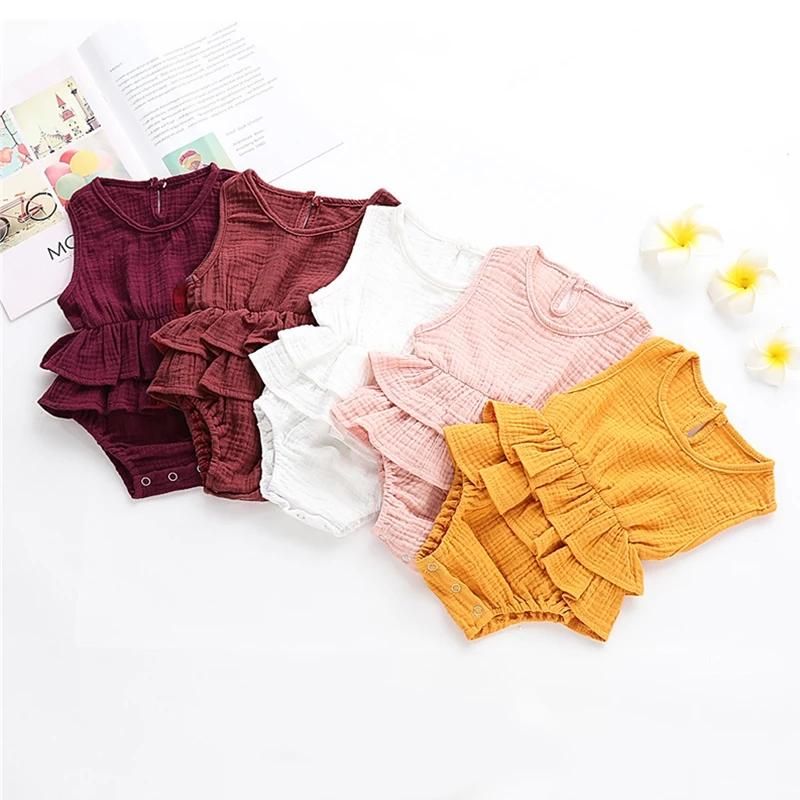 

Solid Ruffle Romper