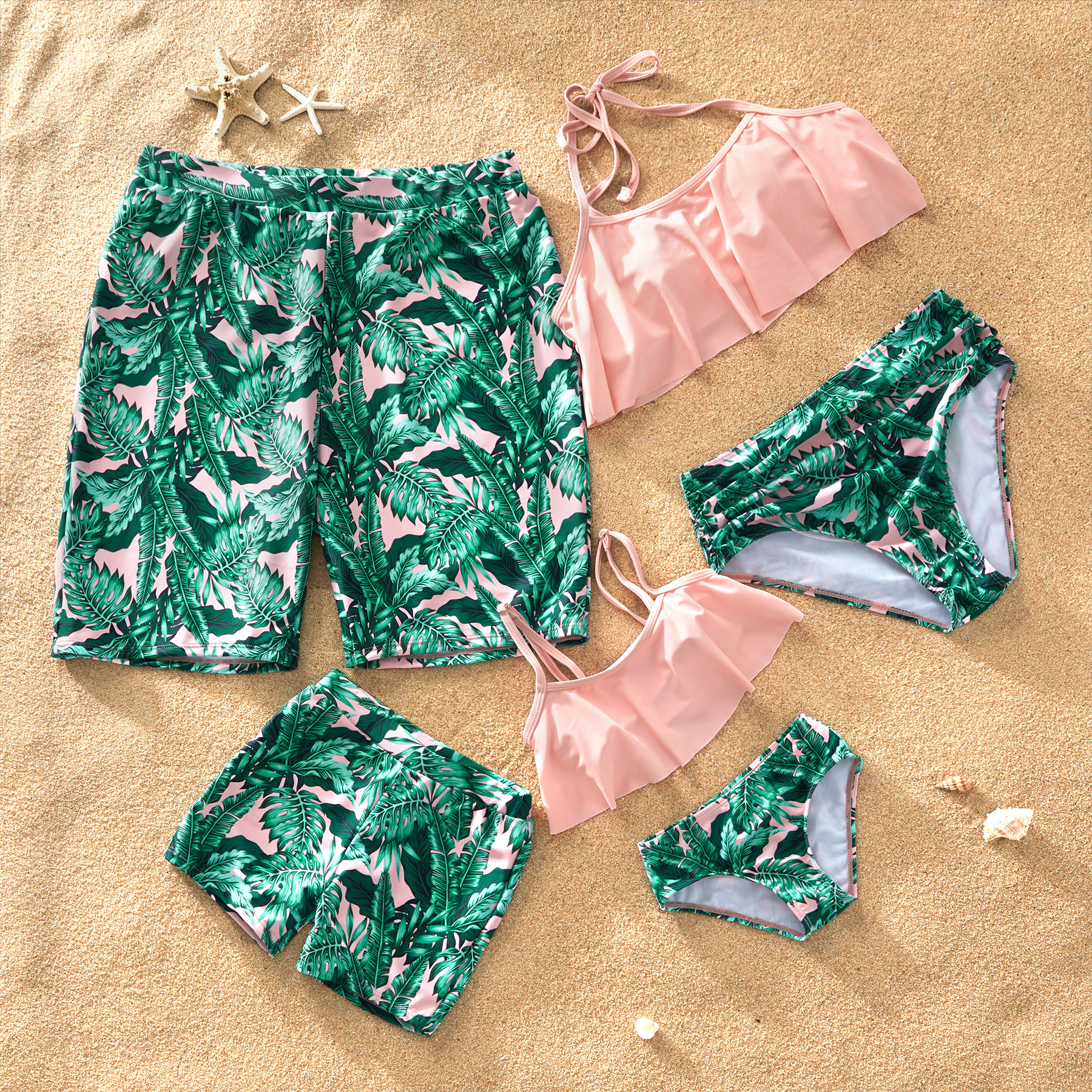 

Plant Printed 2-Piece Family Matching Swimsuit