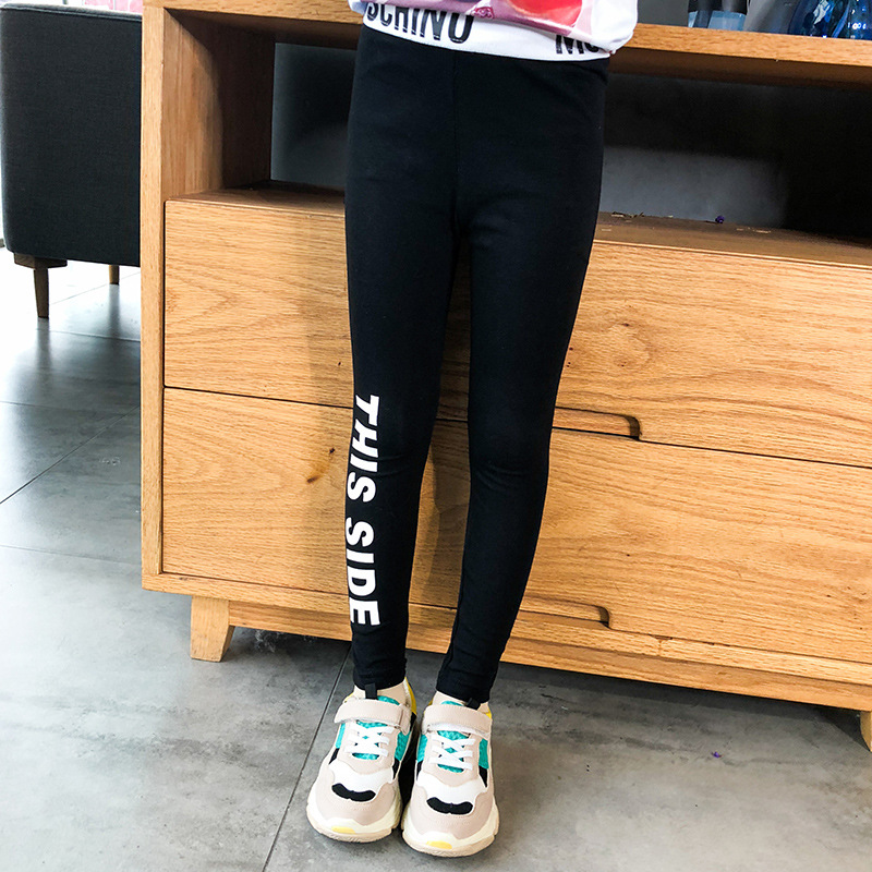 

Cool Letter Print Leggings in Black