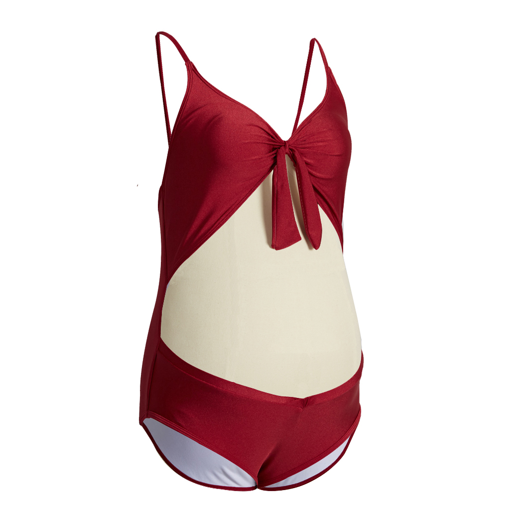 

Mosaic Backless Bowknot One Piece Swimwear for Pregnant Women