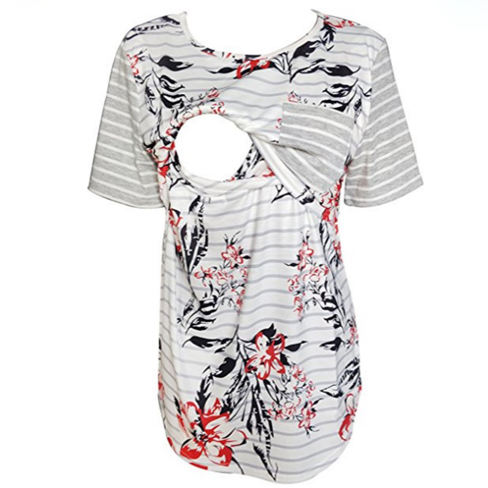 

Floral Stripe Nursing Tops