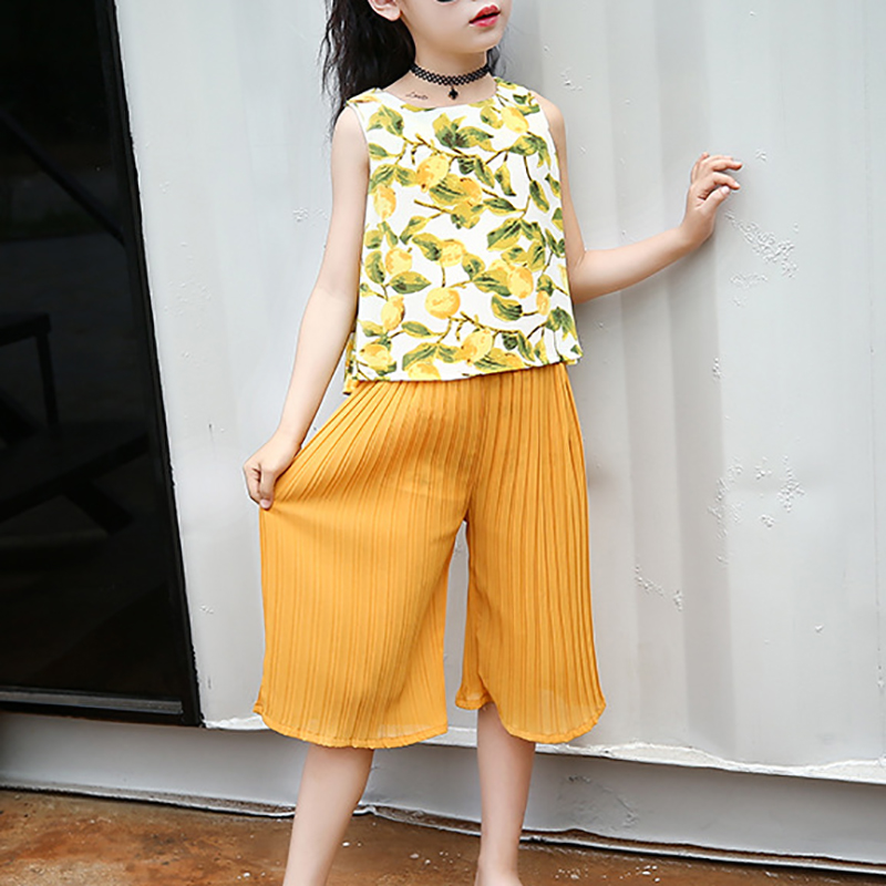 

Casual Mango Pattern Tank Top and Pants Set
