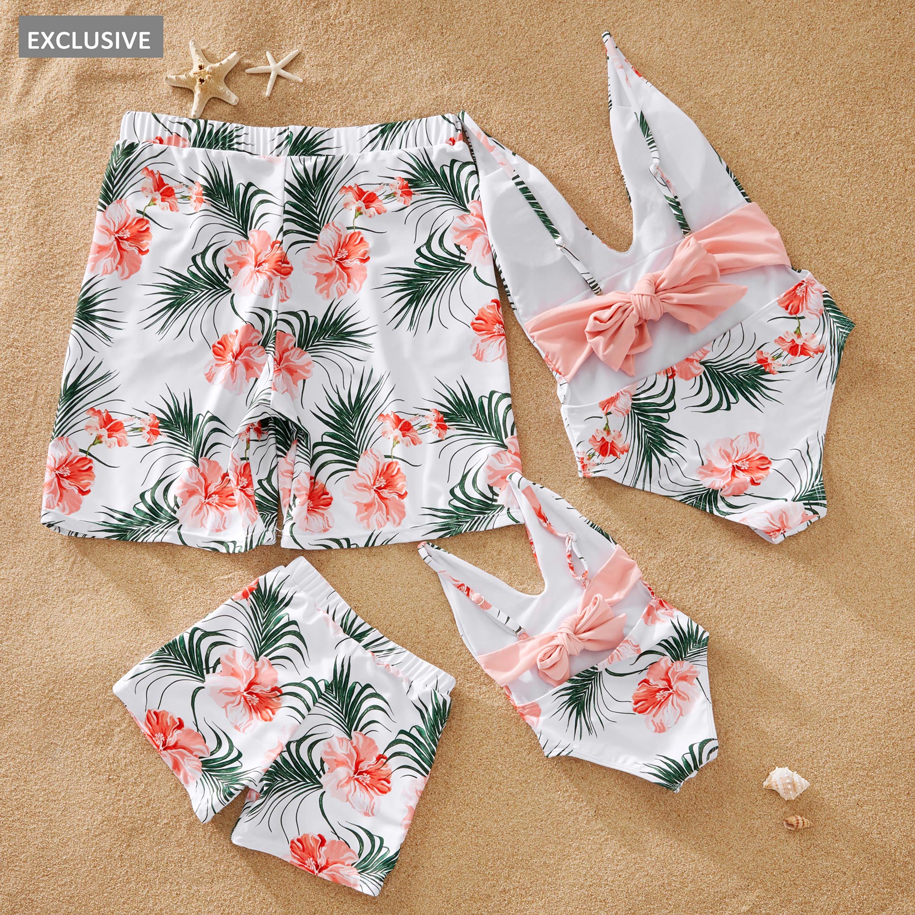

Mosaic Family Matching Floral Print Swimwear