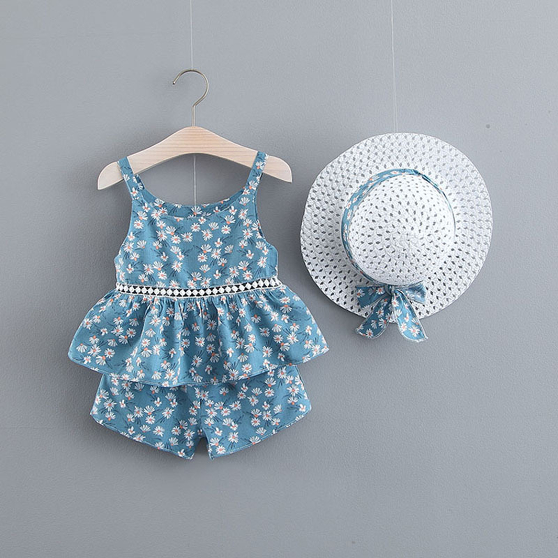

3-piece Camisole Top, Shorts and Hat for Baby / Toddler Girl