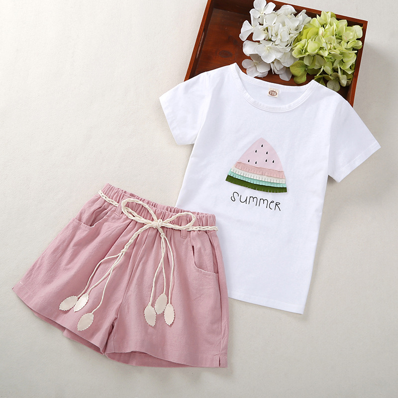 

Fresh Watermelon Print Top and Shorts Set