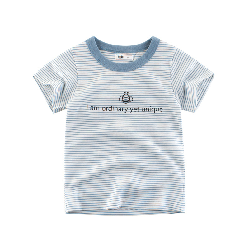 

Cute Bee and Letter Stripe Tee