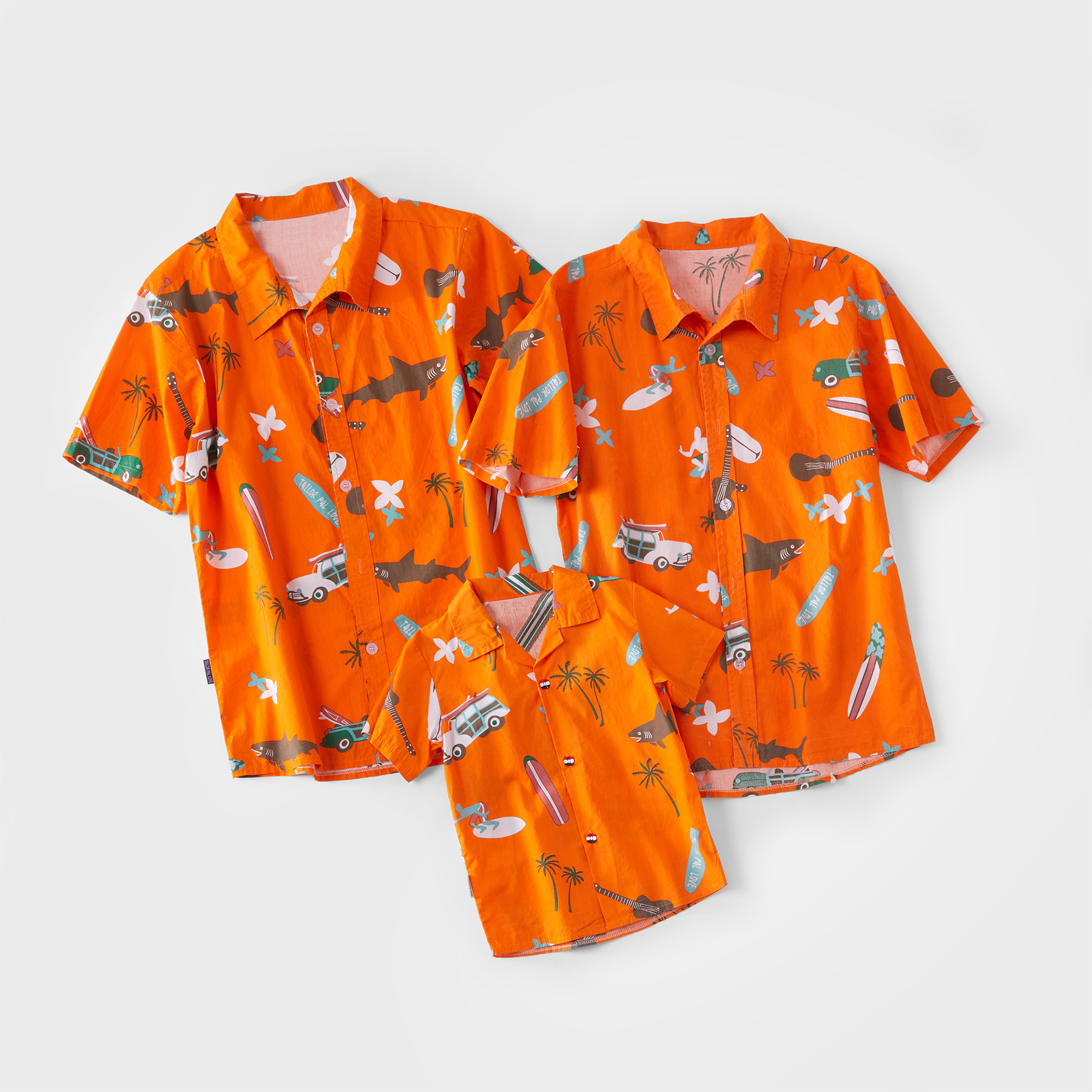 

Adorable Printed Matching Shirts in Orange