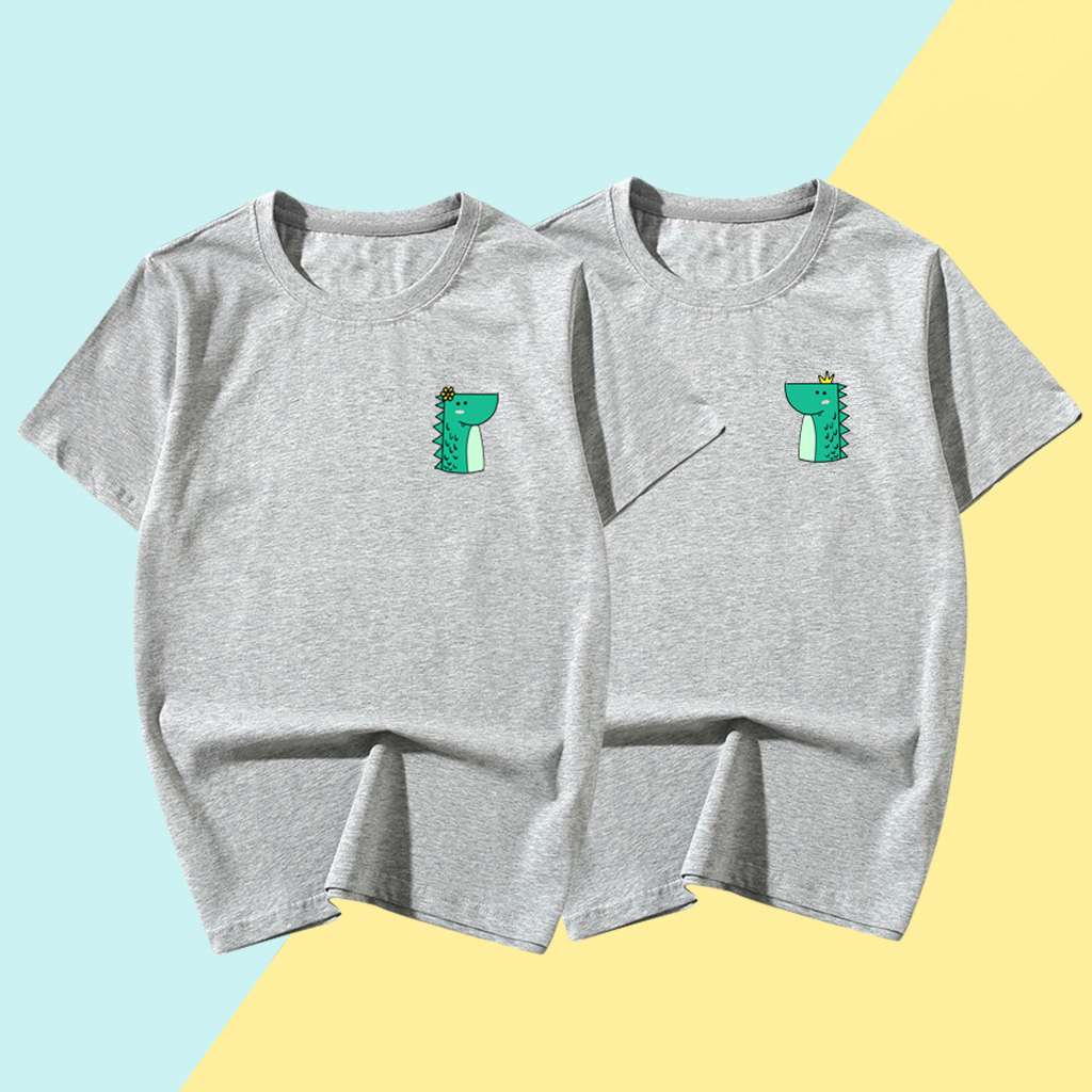 

Adorable Dinosaur Printed T-shirt for Couple