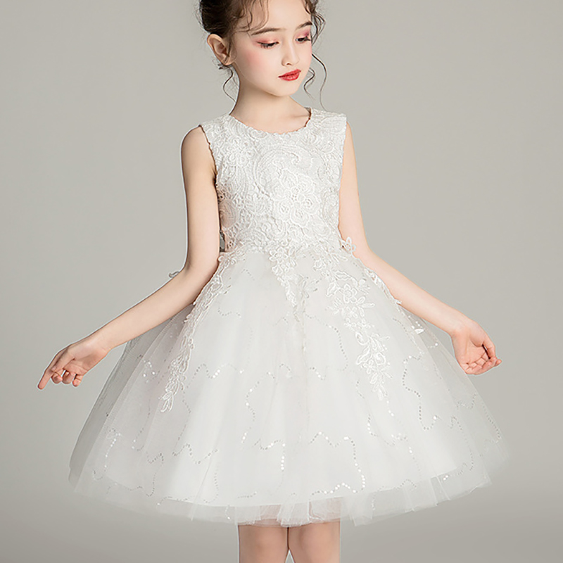

Elegant Solid Lace Party Dress
