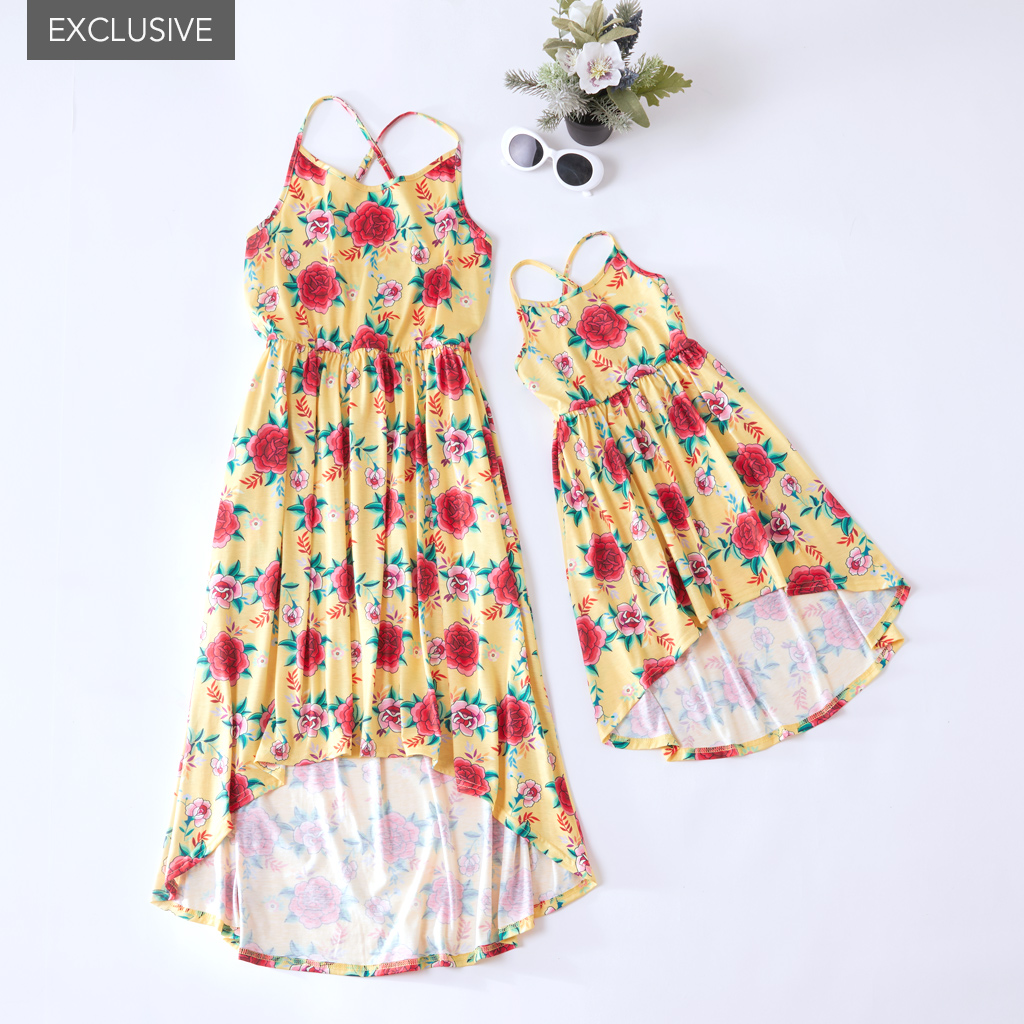 

mosaico boêmio mamãe print floral e me vestidos