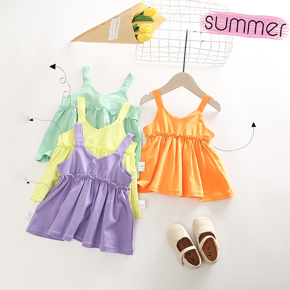 

Toddler Girls Multi-color Overalls Dress Top
