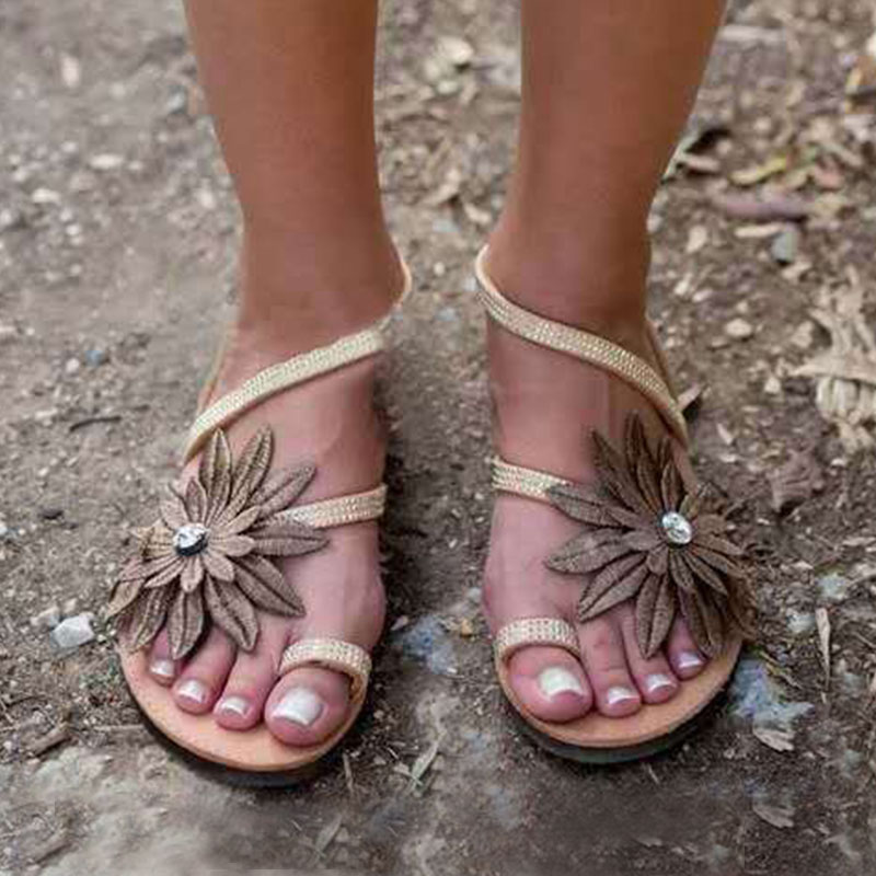 

Casual Floral Decor Flat Sandals