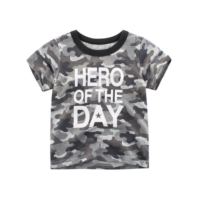 

Stylish Camouflage Letter Print Tee
