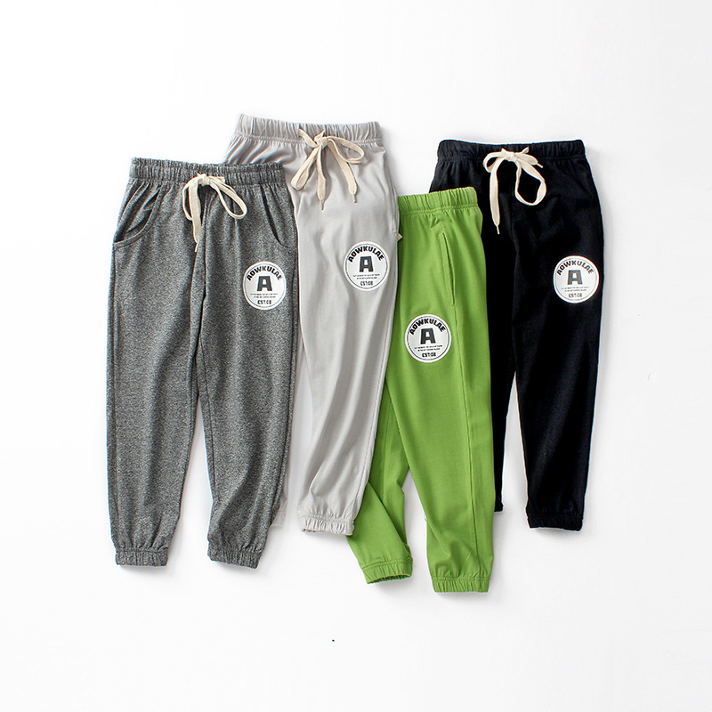 

Fashionable Letter Applique Pants
