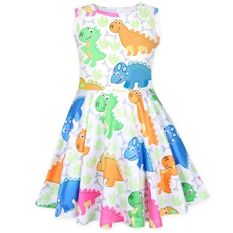 

Stylish Dino Pattern Sleeveless Dress