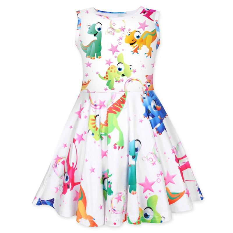 

Cute Dino Print Sleeveless Dress