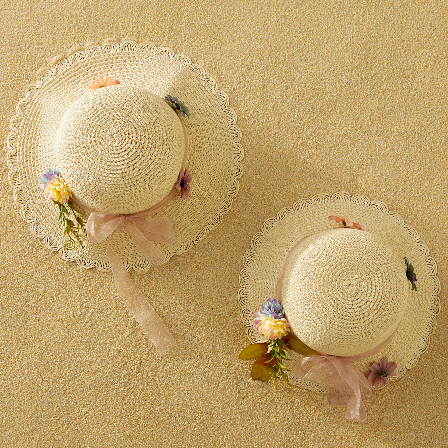 

Mommy and Me Summer Straw Hats