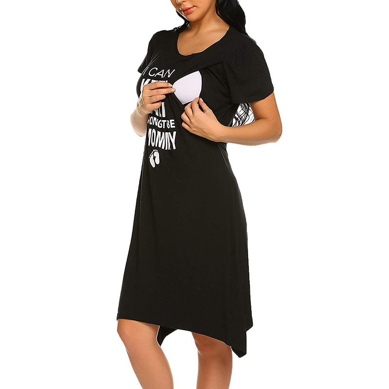 

Trendy Letter Print Nursing Dress